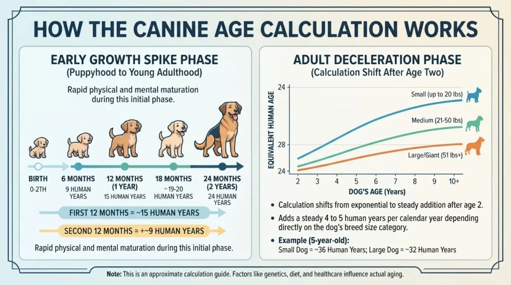 How to Calculate Dog Years to Human Years Dog Age Calculator Guide